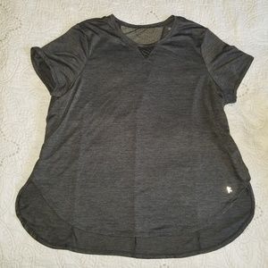 Danskin space grey active top with mesh detail